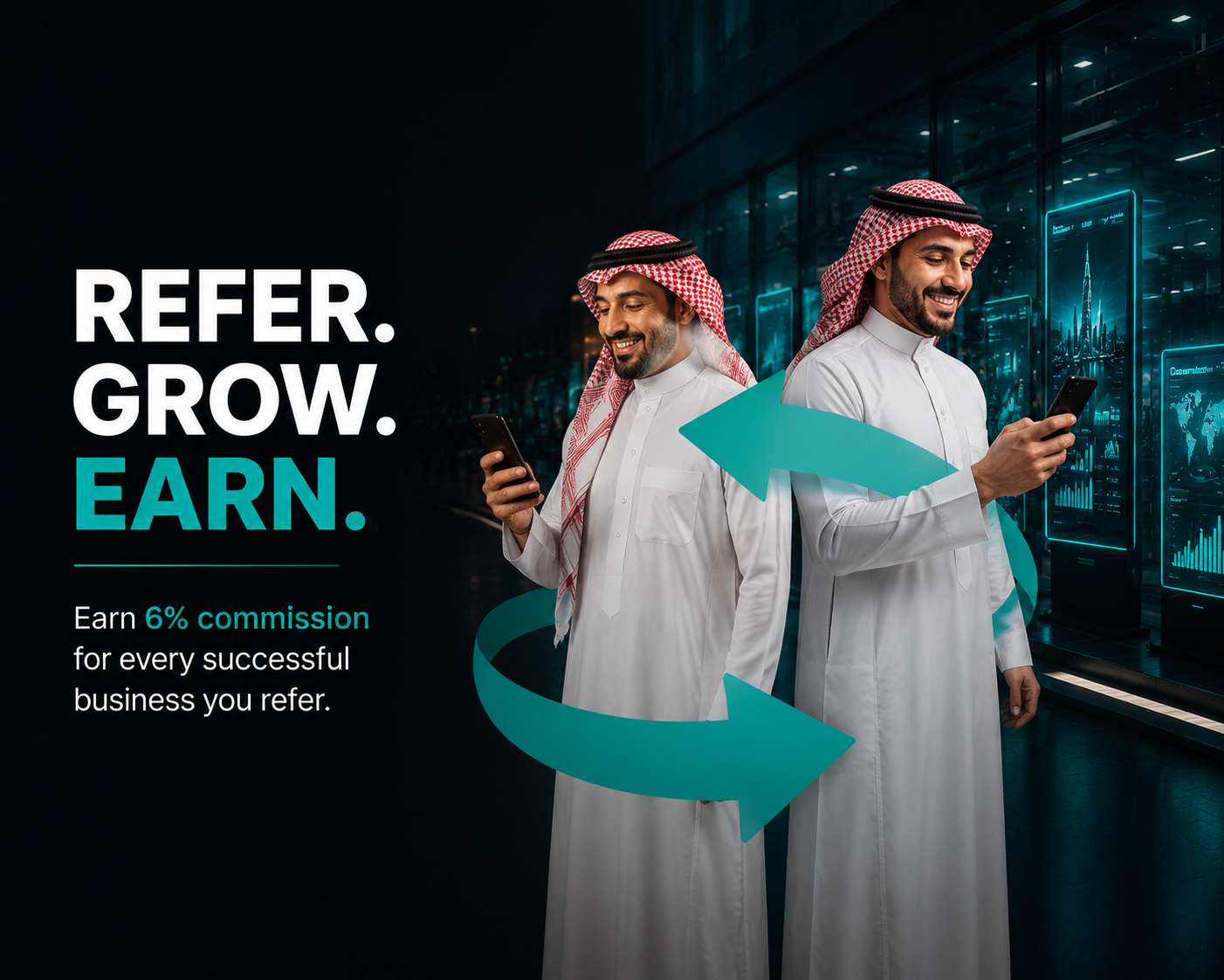 Referral partnership handshake